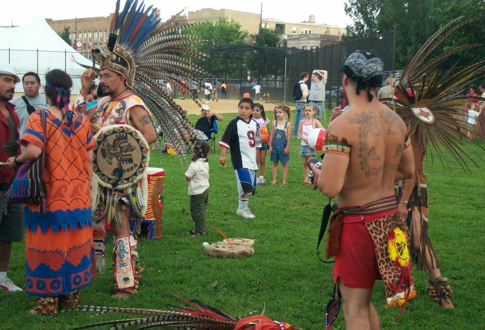 Aztec Dancers Not Dancing